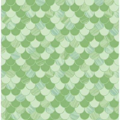 product image of Catalina Scales Wallpaper in Green from the Tortuga Collection by Seabrook Wallcoverings 562