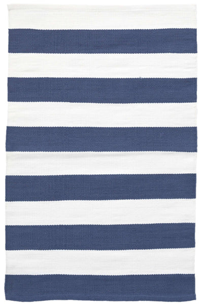 product image of catamaran stripe denim white indoor outdoor rug by annie selke da347 1014 1 526