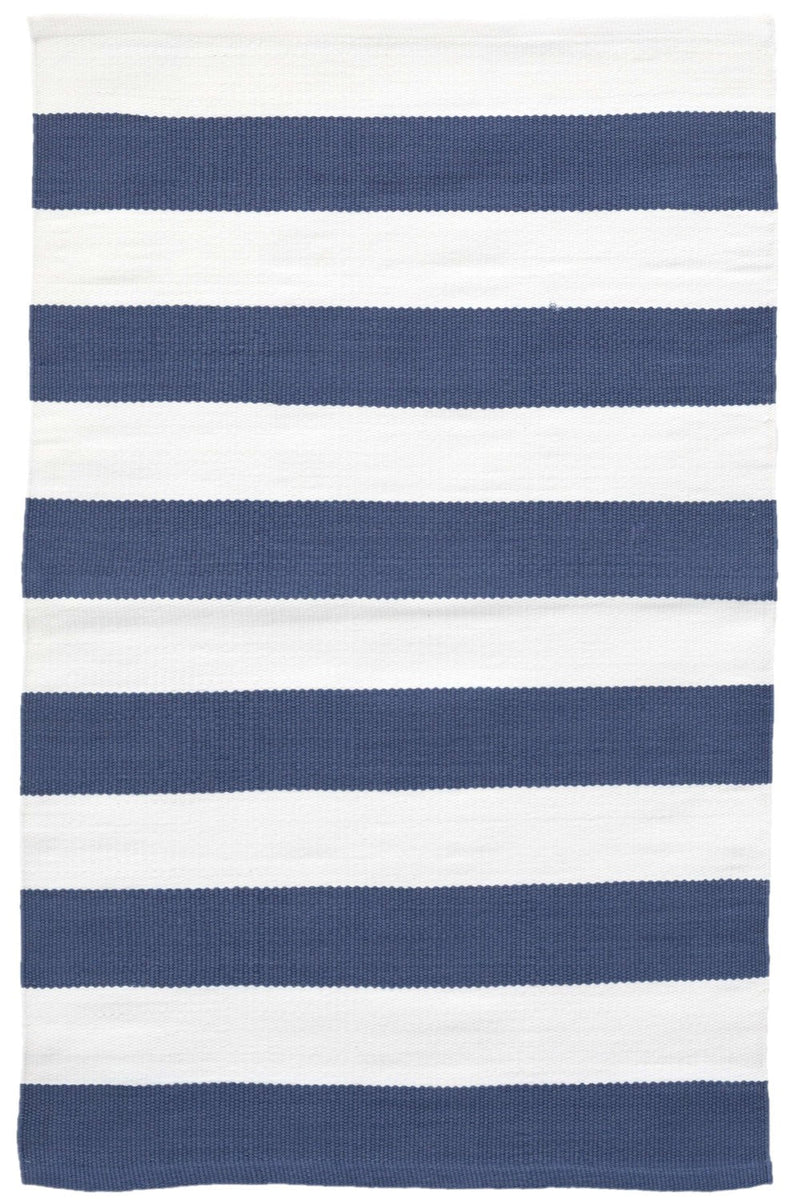 media image for catamaran stripe denim white indoor outdoor rug by annie selke da347 1014 1 26