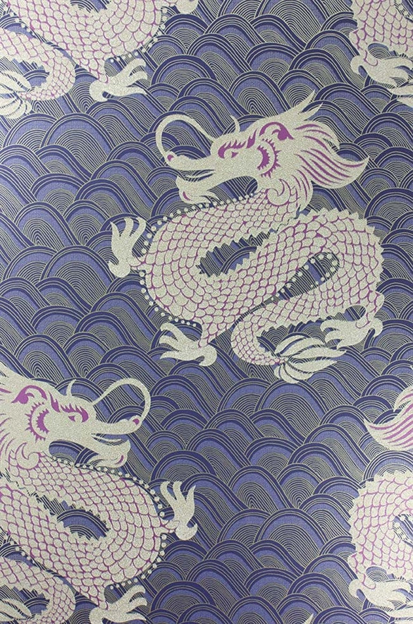 media image for Celestial Dragon Wallpaper in Ink and Amethyst by Matthew Williamson for Osborne & Little 244