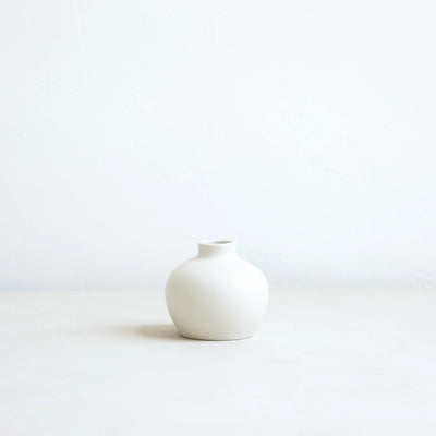 product image for ceramic blossom vase matte white 5 23