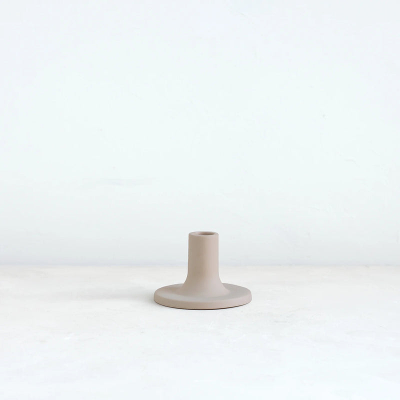 Shop Ceramic Taper Holder, Sand | Burke Decor