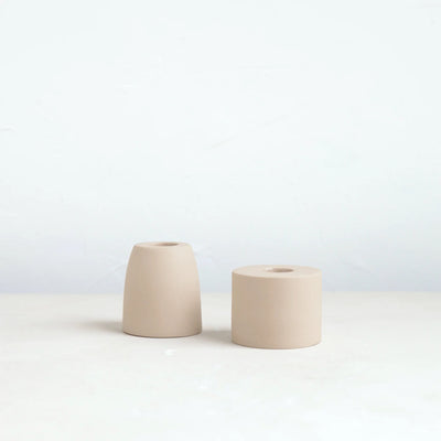 product image of petite ceramic taper holder sand 1 574
