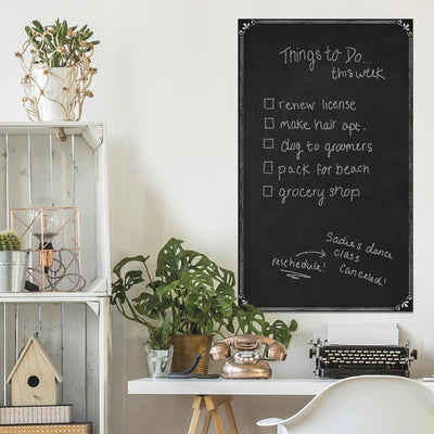 product image for Chalkboard Peel & Stick Wallpaper in Black by RoomMates for York Wallcoverings 9