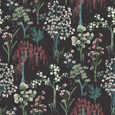 product image for Charcoal Whimsical Botanicals Wallpaper by Walls Republic 68