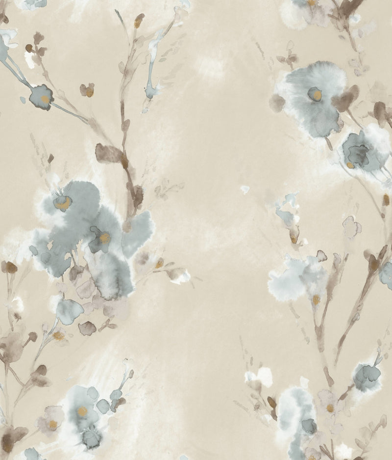 media image for Charm Wallpaper in Soft Blue from the Breathless Collection by Candice Olson for York Wallcoverings 216