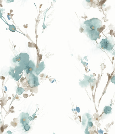 product image of sample charm wallpaper in teal from the breathless collection by candice olson for york wallcoverings 1 543
