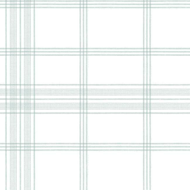 media image for sample charter plaid wallpaper in mint from the waters edge collection by york wallcoverings 1 269