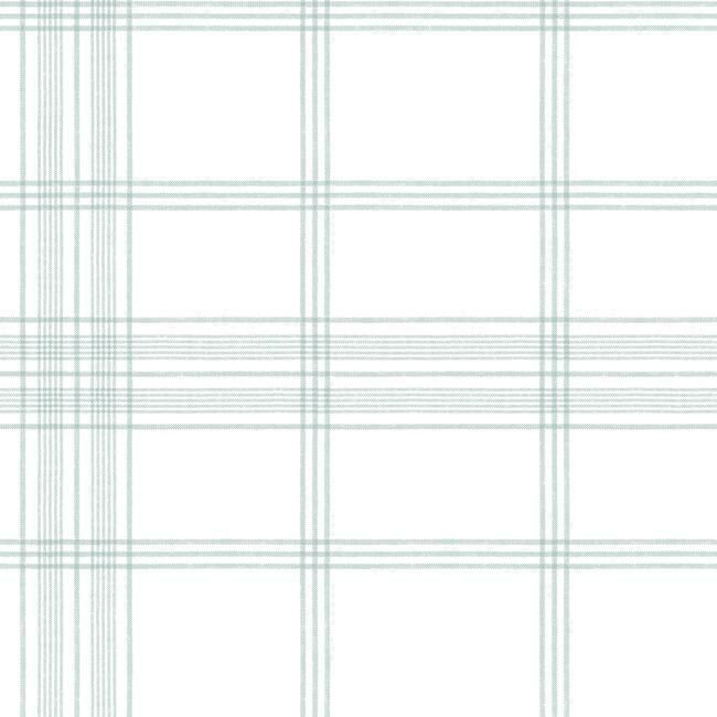 media image for Charter Plaid Wallpaper in Mint from the Water& 249