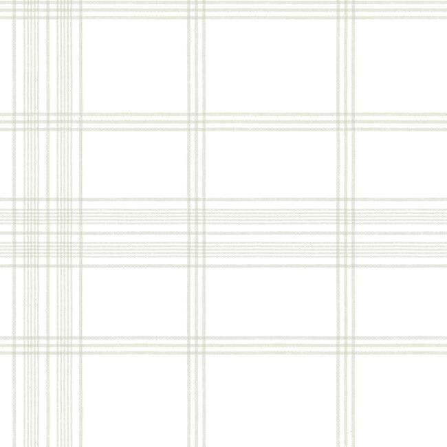 media image for Charter Plaid Wallpaper in Sand from the Water& 216