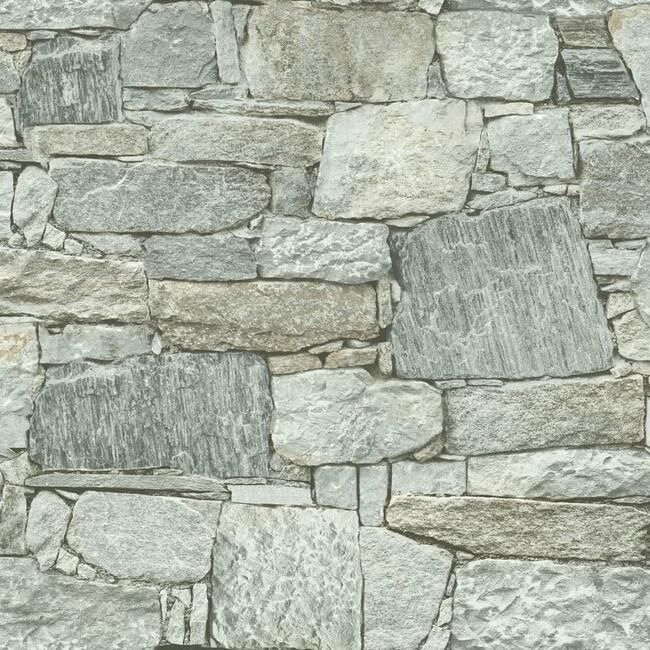 media image for sample chateau stone peel stick wallpaper in grey natural from the stonecraft collection by york wallcoverings 1 240