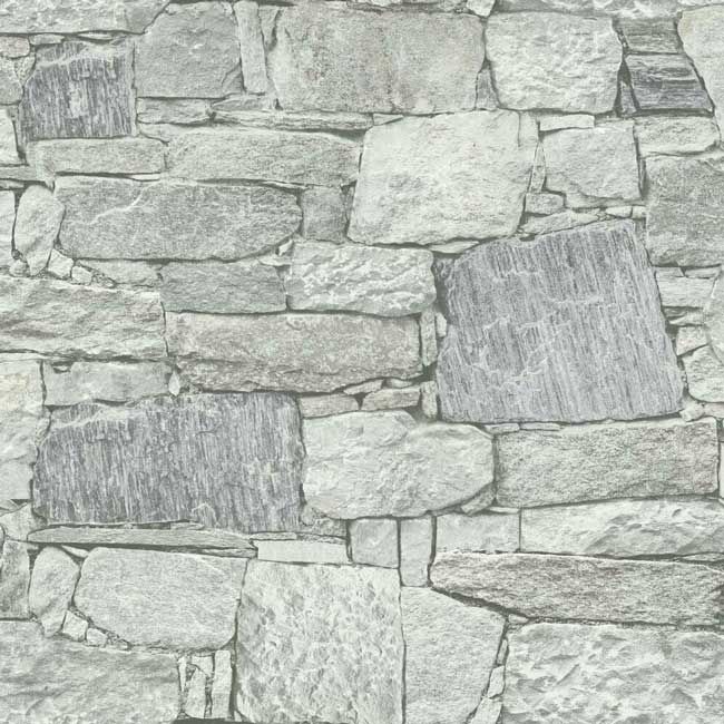 media image for sample chateau stone peel stick wallpaper in smoke from the stonecraft collection by york wallcoverings 1 258
