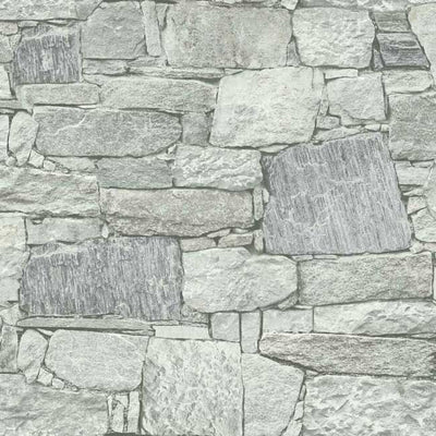 product image of Chateau Stone Peel & Stick Wallpaper in Smoke from the Stonecraft Collection by York Wallcoverings 550