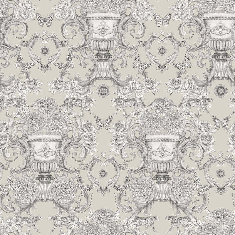 media image for Chateau Wallpaper in Stone from the Daydreams Collection by Matthew Williamson for Osborne & Little 239
