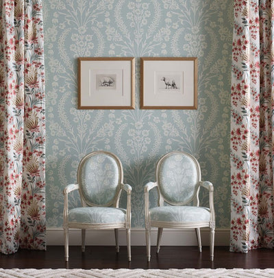 product image of Chelwood Wallpaper in Aqua from the Ashdown Collection by Nina Campbell for Osborne & Little 525