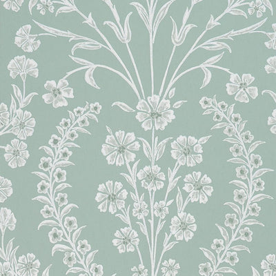 product image of sample chelwood wallpaper in aqua from the ashdown collection by nina campbell for osborne little 1 532