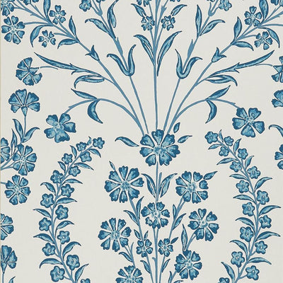 product image of Chelwood Wallpaper in Blue and Ivory from the Ashdown Collection by Nina Campbell for Osborne & Little 563