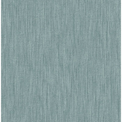 product image for Chenille Faux Linen Wallpaper in Teal from the Bluebell Collection by Brewster Home Fashions 66