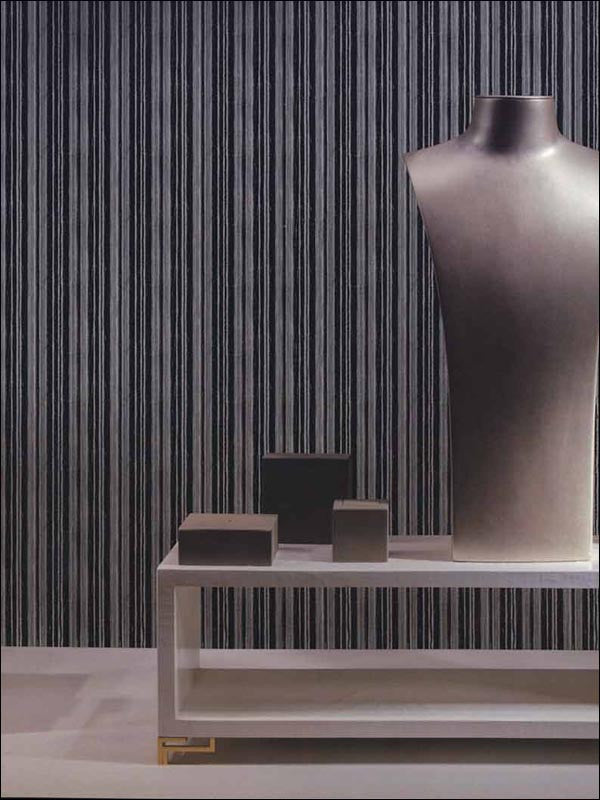 media image for Chenille Stripe Wallpaper from the Indulgence Collection by Burke Decor 214