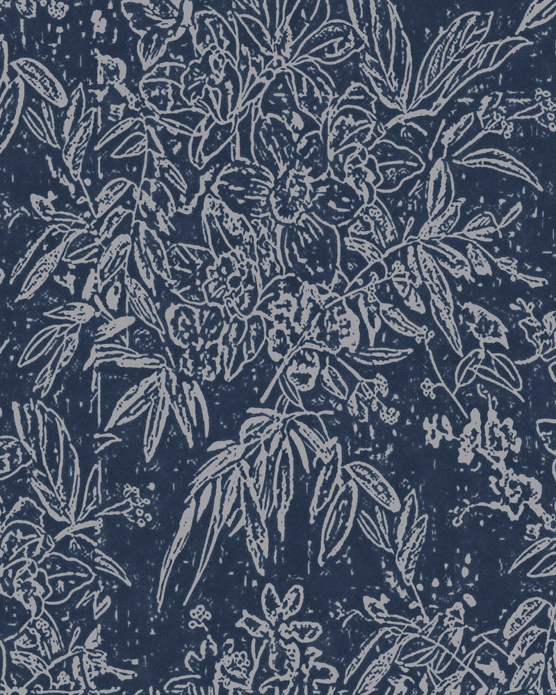 media image for sample cherry orchard wallpaper in indigo from the complementary collection by mind the gap 1 257