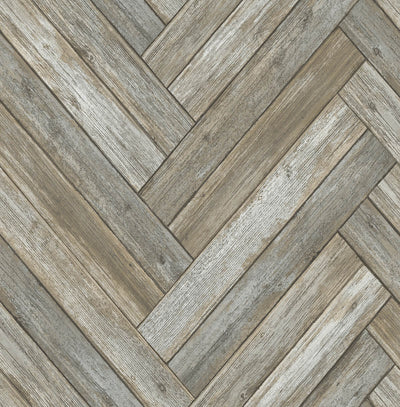 product image of sample chevron wood peel and stick wallpaper in taupe and beige by nextwall 1 571