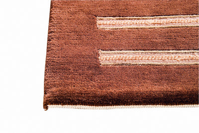 product image for Chicago Collection Wool and Viscose Area Rug in Brown design by Mat the Basics 3
