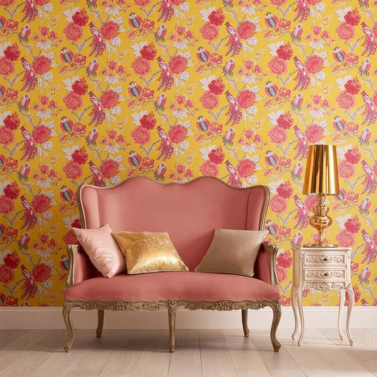 media image for Chinoiserie Wallpaper in Canary from the Exclusives Collection by Graham & Brown 239