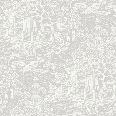 product image for Chinoiserie Wallpaper in Grey from the Tea Garden Collection by Ronald Redding for York Wallcoverings 65