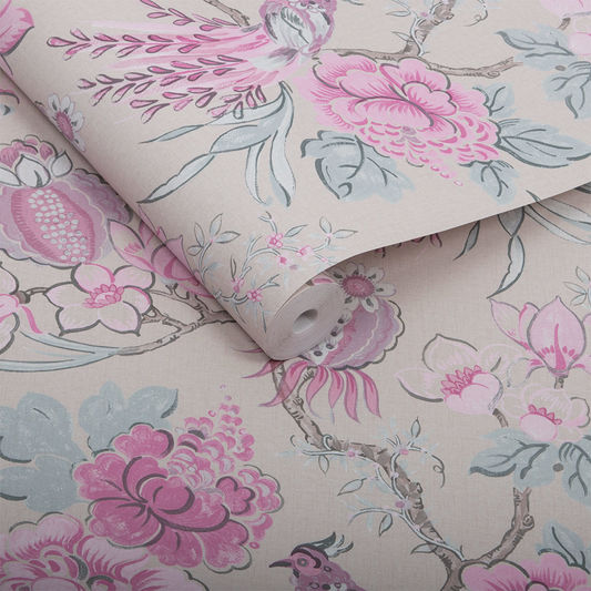 media image for sample chinoiserie wallpaper in pink linen from the exclusives collection by graham brown 1 295