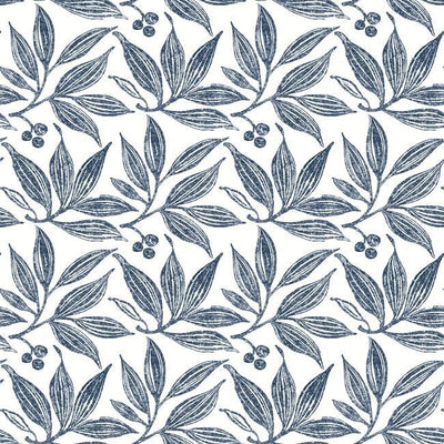 product image for Chokeberry Block Print Wallpaper in Navy and White from the Simply Farmhouse Collection by York Wallcoverings 14