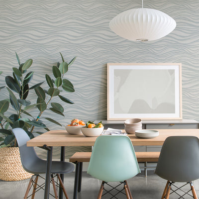 product image for Chorus Seafoam Wave Wallpaper from the Scott Living II Collection by Brewster Home Fashions 20