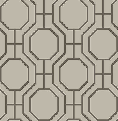 product image for Circuit Taupe Modern Ironwork Wallpaper from the Symetrie Collection by Brewster Home Fashions 28