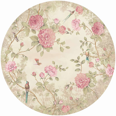 product image of Circular Chinoiserie Wall Mural in Cream by Walls Republic 55