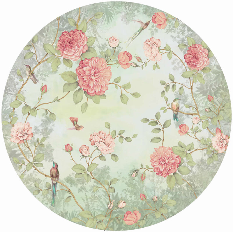 media image for Circular Chinoiserie Wall Mural in Robin& 223