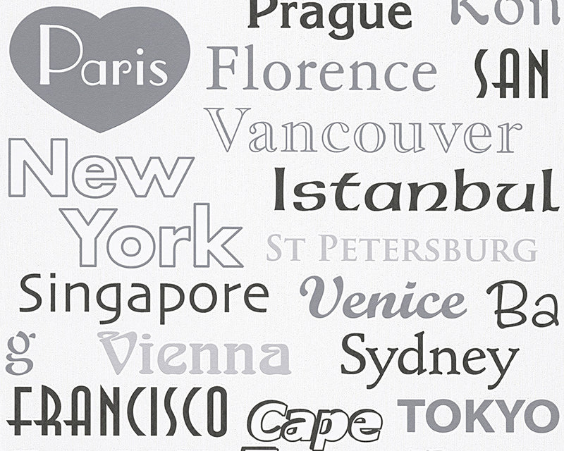 media image for sample cities wallpaper in grey design by bd wall 1 247