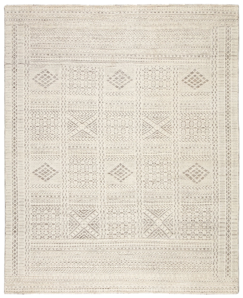 media image for rei07 jadene hand knotted geometric white light gray area rug design by jaipur 1 211