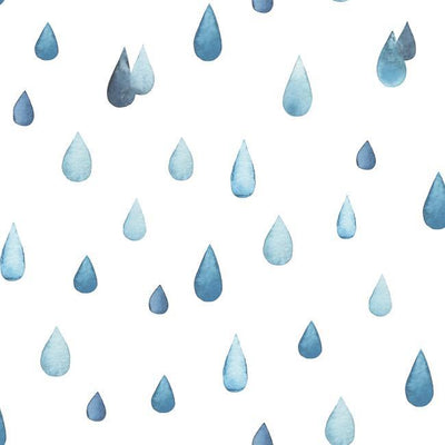 product image of sample clara jean raindrops peel stick wallpaper in blue by roommates for york wallcoverings 1 523