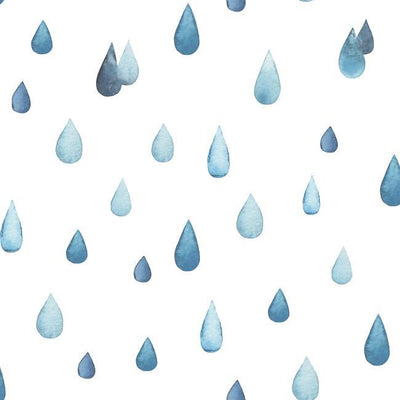 product image of Clara Jean Raindrops Peel & Stick Wallpaper in Blue by RoomMates for York Wallcoverings 575