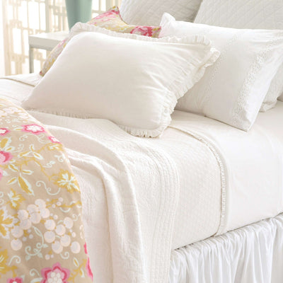 product image for classic ruffle white bed skirt by annie selke scbsf 5 85
