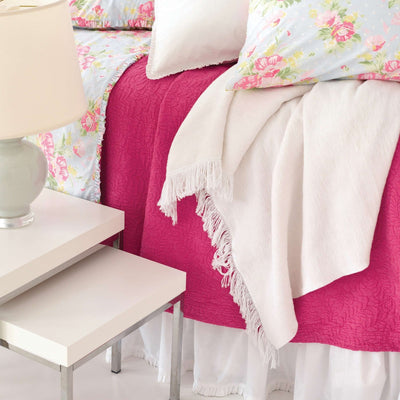 product image for classic ruffle white bed skirt by annie selke scbsf 3 52
