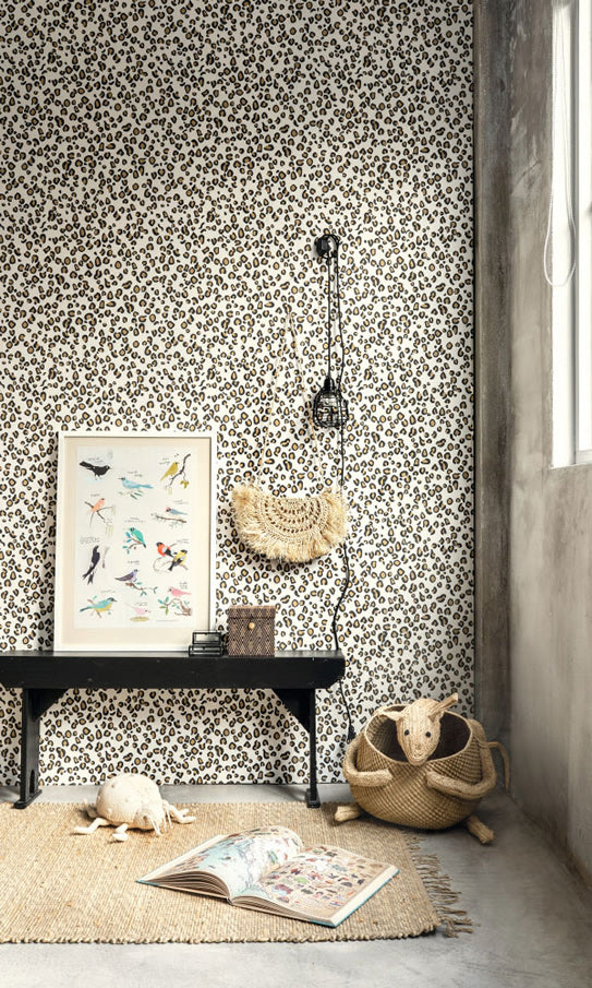 media image for Classic Simple Leopard Print Wallpaper by Walls Republic 245