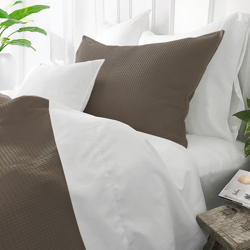 media image for Classic Waffle Mocca Bedding 4 299