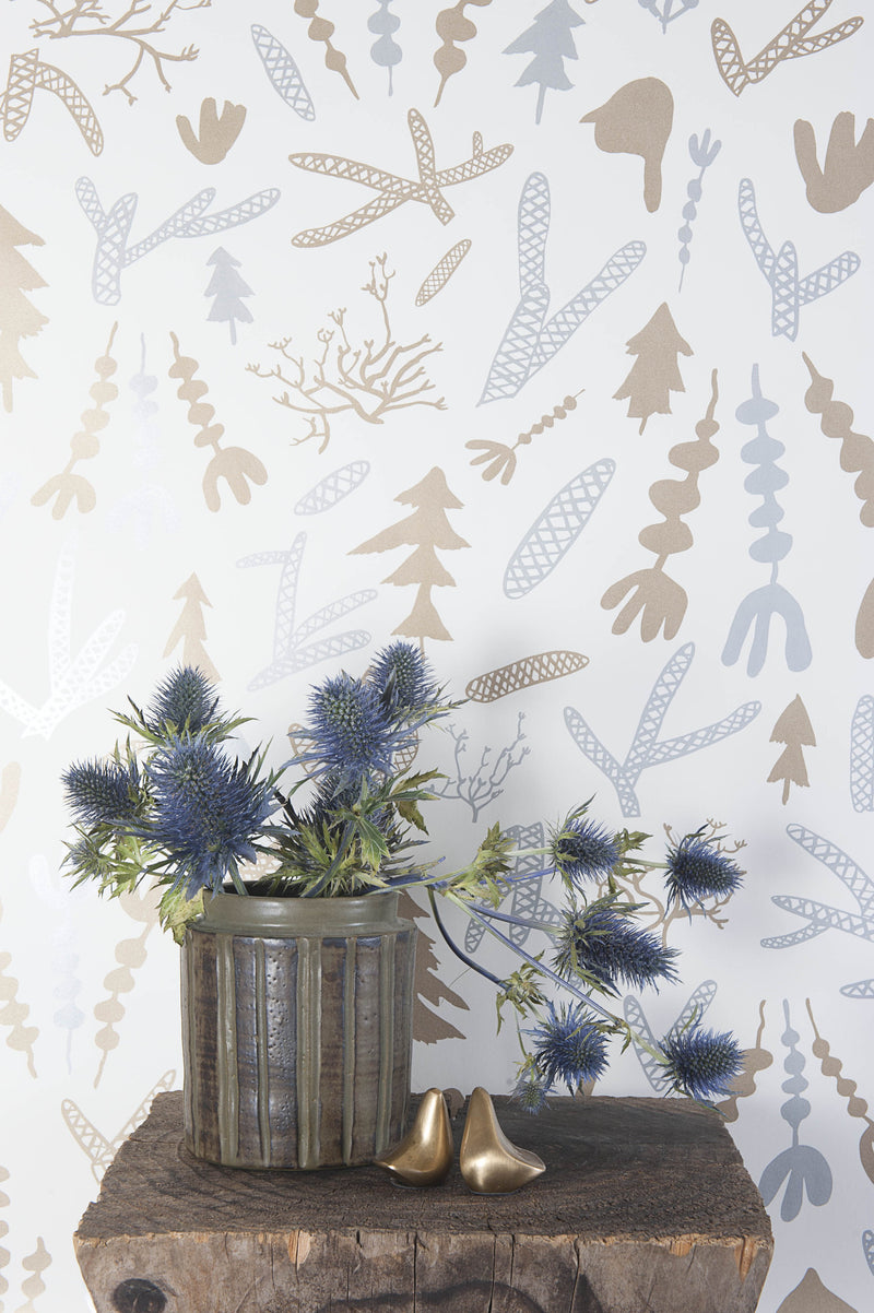 media image for Cle Elum Wallpaper in Cream, Silver, and Gold design by Thatcher Studio 273