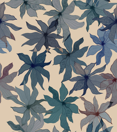 product image of Clematis Wallpaper in Indigo 573