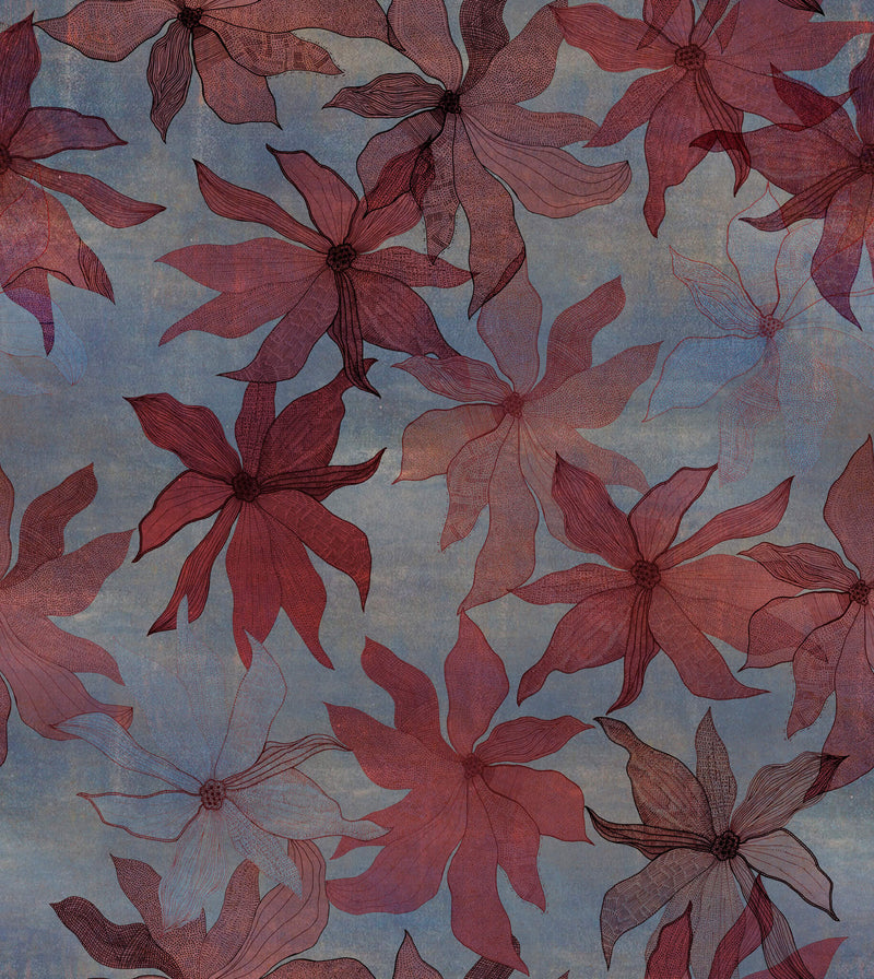 media image for Sample Clematis Wallpaper in Twilight 257