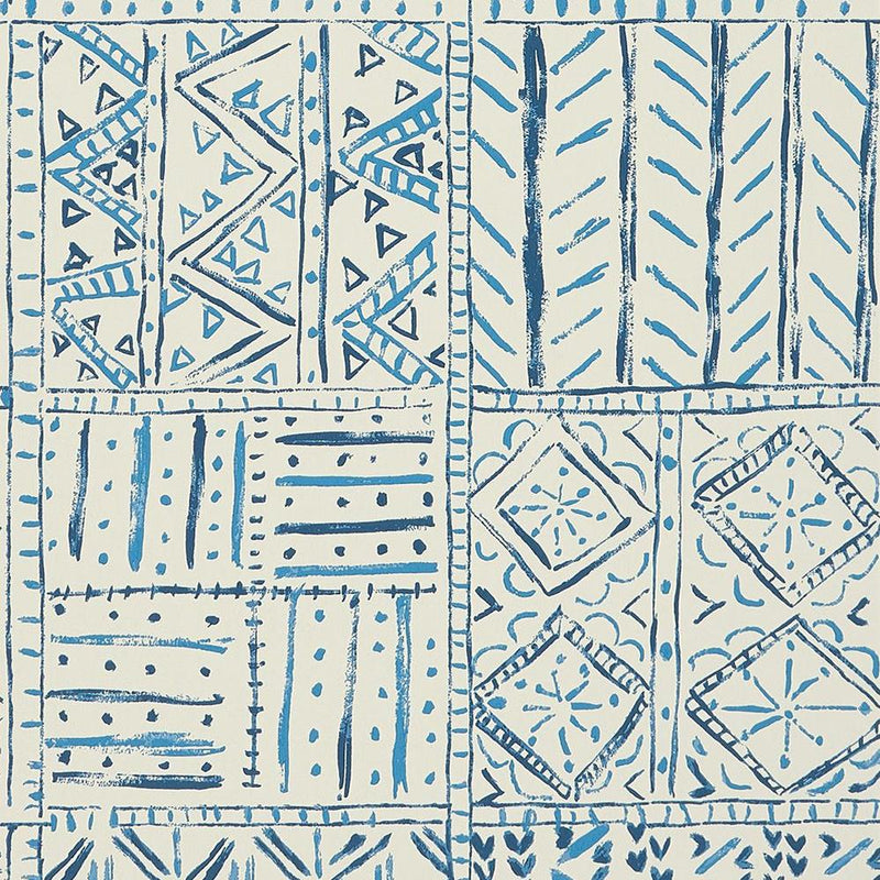 media image for Cloisters Wallpaper in Indigo and Blue from the Ashdown Collection by Nina Campbell for Osborne & Little 275