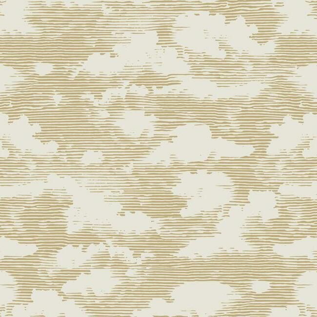 media image for sample cloud cover wallpaper in metallic gold from the silhouettes collection by york wallcoverings 1 238