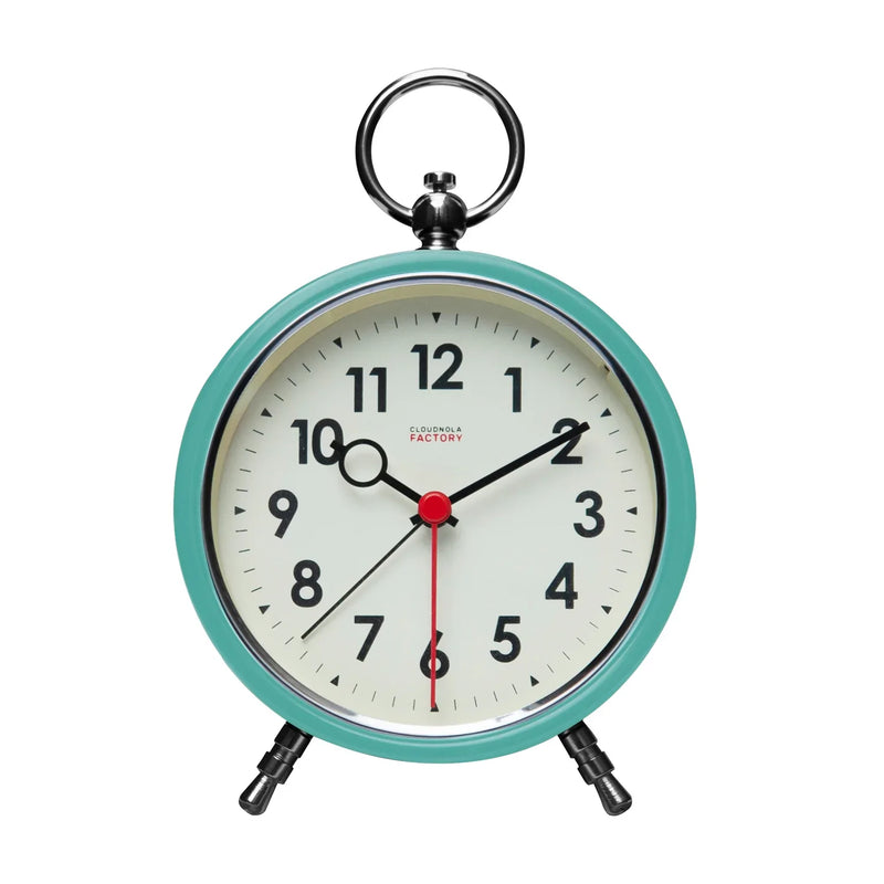 media image for factory turquoise xl wall clock by cloudnola sku0190 2 244