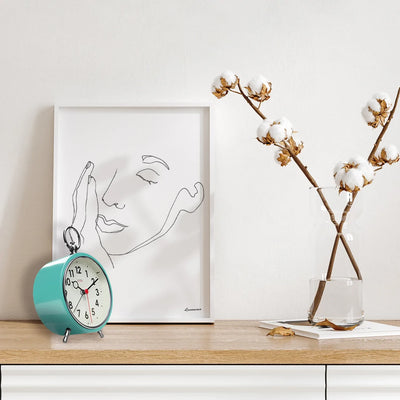 product image for factory turquoise xl wall clock by cloudnola sku0190 4 33
