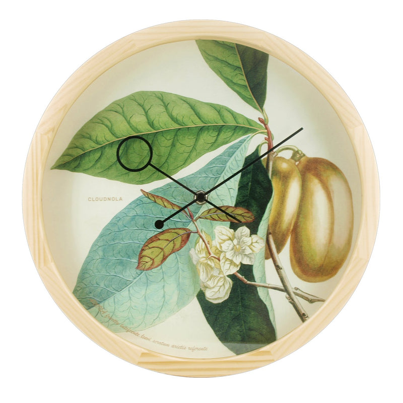 media image for Botanical Anona Plant Wall Clock 244